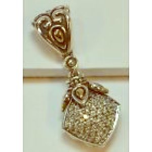 Angela by John Hardy SS & 14k gold cz pendant!